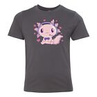 Cute Pink Axolotl Gamer Gaming Funny Graphic Art Kids Youth Unisex Tee