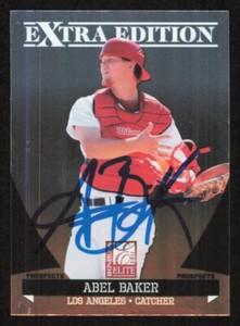 ABEL BAKER Autograph Baseball card auto LOS ANGELES ANGELS