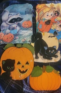 Vintage Cardboard Halloween Hanging Decorations - Picture 1 of 6
