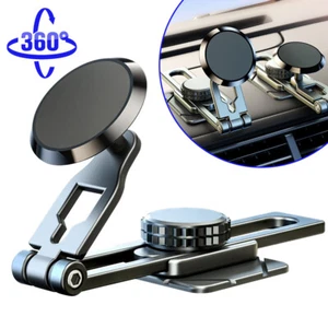Universal Magnetic Car Mobile Phone Holder Mount Dashboard Desk Rotating Folding - Picture 1 of 14