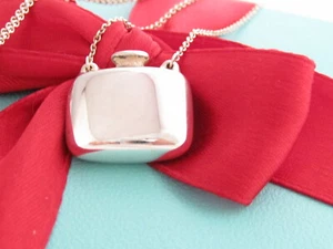 Tiffany & Co Silver Square Bottle Peretti Necklace 25" - Picture 1 of 5