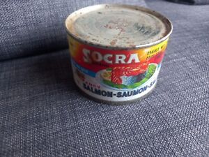 Ancienne boite de conserve SOCRA SAUMON  URSS