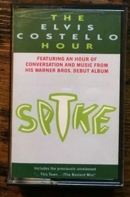 ELVIS COSTELLO Hour 1989 Promo CASSETTE Music & Interview SPIKE + FREE CD - Image 1 of 2