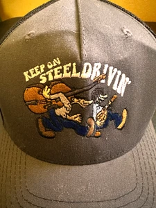 Bluegrass Music "Keep On Steeldrivin'" Snapback Hat - Robert Crumb Art - Picture 1 of 5