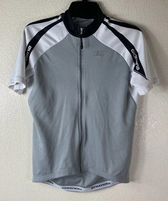 Giordana FRC Pro Jersey Sage Grey, White, And Black Medium -3-48 Full  Zip Up - Image 1 of 4