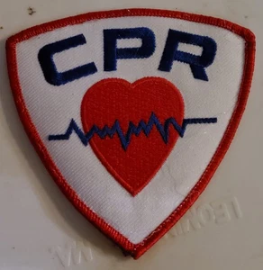 CPR Heart Logo Patch Large Emblem First Aid Certified Medic Bag Jacket AED EMC - Picture 1 of 4