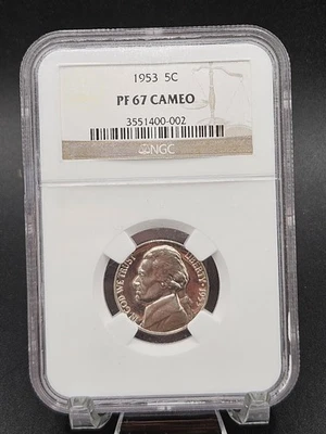 1953 Jefferson Nickel Proof | NGC PF67 CAMEO - Image 1 of 4
