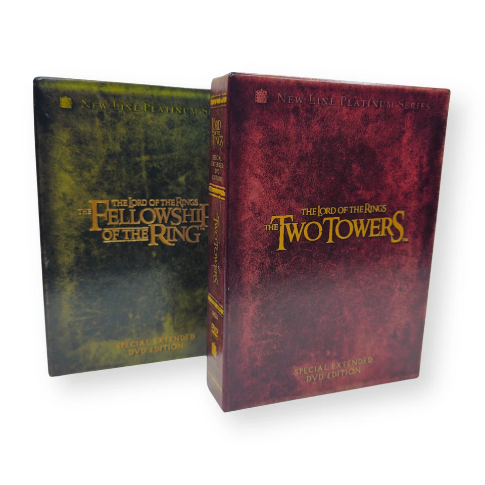 Lord of the Rings DVDs – Fellowship of the Ring & Two Towers – Extended Editions - Image 1 of 3