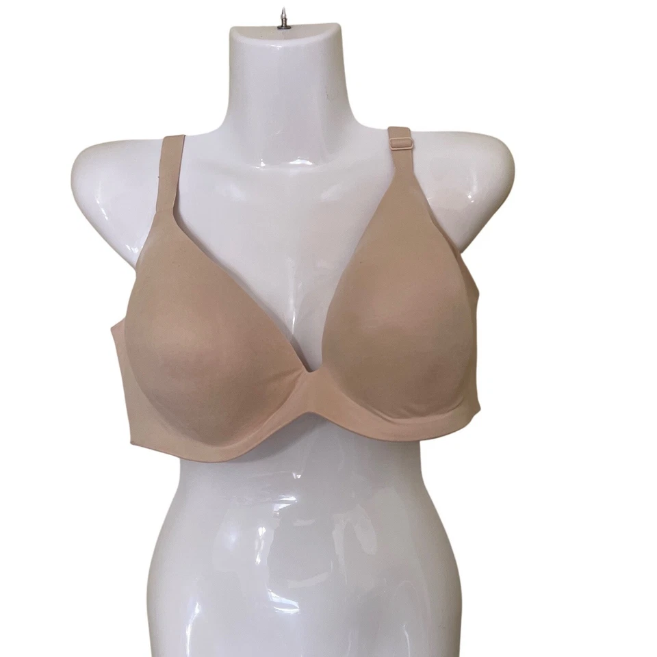 Sujetador Victoria's Secret 38DD E85 Beige Forrado Demi Push Up Comodidad Diaria Foto 1 de 4