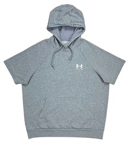 Under Armour Grau Cold Gear Kurzarm Sweatshirt Hoodie Pullover Herren Gr. M - Bild 1 von 4