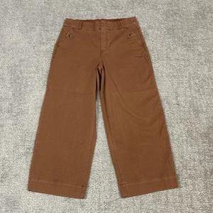 Pantalon Spanx femme grande petite rouille marron stretch jambes larges crop décontracté 20312Q - Photo 1/8