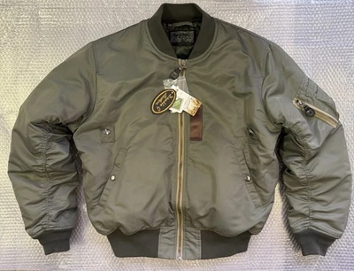 Tops Double G 1950’s Castle Design MA-1 MIL-J-8279B Flight Jacket Bomber Coat - Image 1 of 4