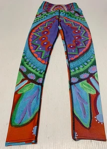 Debbie Dannheisser Leggings Fine Art Threads Multicolor M Women's A100 - Picture 1 of 7