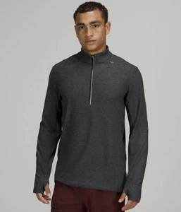 NWT Lululemon Surge Warm Pullover Half Zip Mens Small Heathered Gray LM3DBVS - Picture 1 of 5