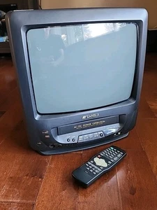 Sansui 13" TV VCR Combo COM311ADA VHS Retro CRT Gaming Retro Tested! Works! I - Picture 1 of 10
