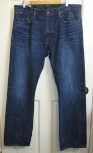 Pantalones de mezclilla rectos Polo R Lauren para hombre talla 36x32 38x32 desgastados 5 bolsillos 143-34543 - Imagen 1 de 7