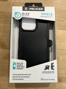 Funda compatible con Pelican Shield Apple iPhone 15 Pro Max MagSafe aluminio cepillado - Imagen 1 de 2