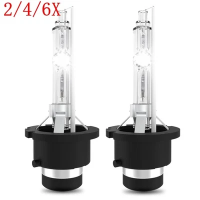2/4/6X D2S HID Xenon Headlight Bulbs White High Low Beam 6000K White Plug & Play - Image 1 of 4
