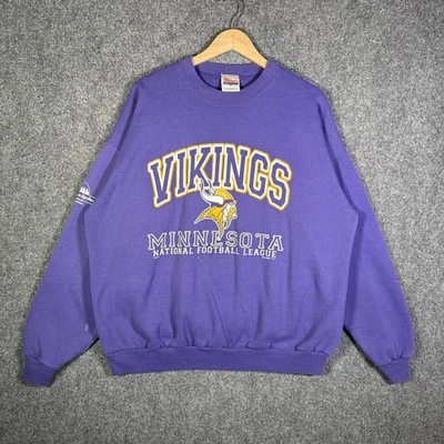 Sudadera De Colección Minnesota Vikings Para Hombres XL Púrpura Años 90 NFL Fútbol EE. UU. Foto 1 de 4