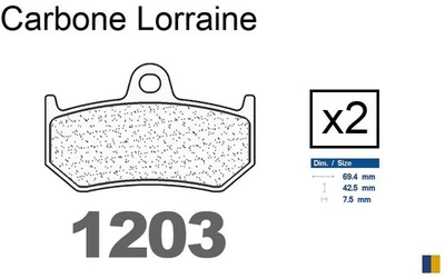 Carbone Lorraine rear brake pads for MV Agusta 1078 F4 RR 312 2008-2011 - Image 1 of 3