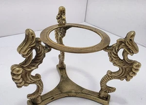 Vintage Messing Drachen Ständer für 5" Kugel Kristallkugel (nur Ständer) - Bild 1 von 7