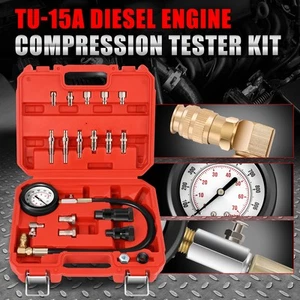 TU-15A Cylinder Diesel Engine Compression Gauges Pressure Meter Tester Tool Kits - Bild 1 von 6
