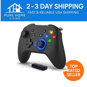 Wireless Gaming Controller for PC, PS3 & Switch - Dual-Vibration Joystick - Picture 1 of 10