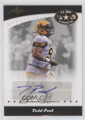2011 Leaf US Army All-American Bowl Todd Peat #BA-TP1 Auto - Image 1 of 2