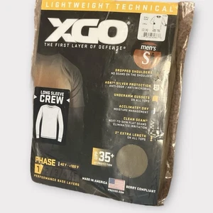 XGO Phase 1 Crew Manica Lunga Nuovo con scatola Small 499 Tan SPEDIZIONE VELOCE - Foto 1 di 4