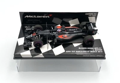 NEW Minichamps 1/43  McLaren Honda MP4-31 #22 Aero Test 2016 - Jenson Button - Image 1 of 4