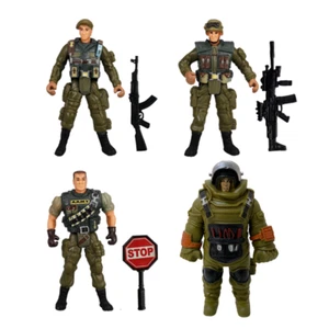 4 figuras de acción de soldado del ejército del equipo Swat de las fuerzas especiales armas armas juguetes para niños - Imagen 1 de 6