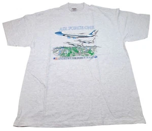 Vtg Oneita USAF Air Force One T-Shirt Men XXL Andrews AFB Fly Over Single Stitch - Picture 1 of 7