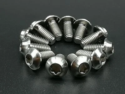 Parafusos de freio de mountain bike disco rotor 12 peças titânio Ti T25 Torx M5x10mm - Imagem 1 de 3