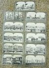 Lot of Eleven Vintage Stereoview or Steroscope Cards, Two Sided