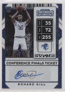 2020 Panini Contenders Draft Picks Conference Finals Ticket /75 Romaro Gill Auto