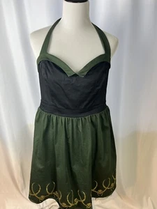 Hot Topic Her Universe Marvel Loki Helm Bordüre Druck Neckholder Kleid Größe XL - Bild 1 von 7