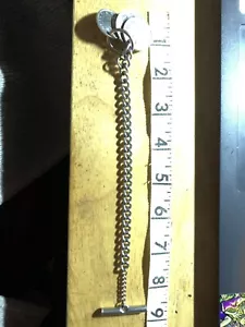 Coin Charm bracelet three coins - silver metal Toggle Clasp - Picture 1 of 4