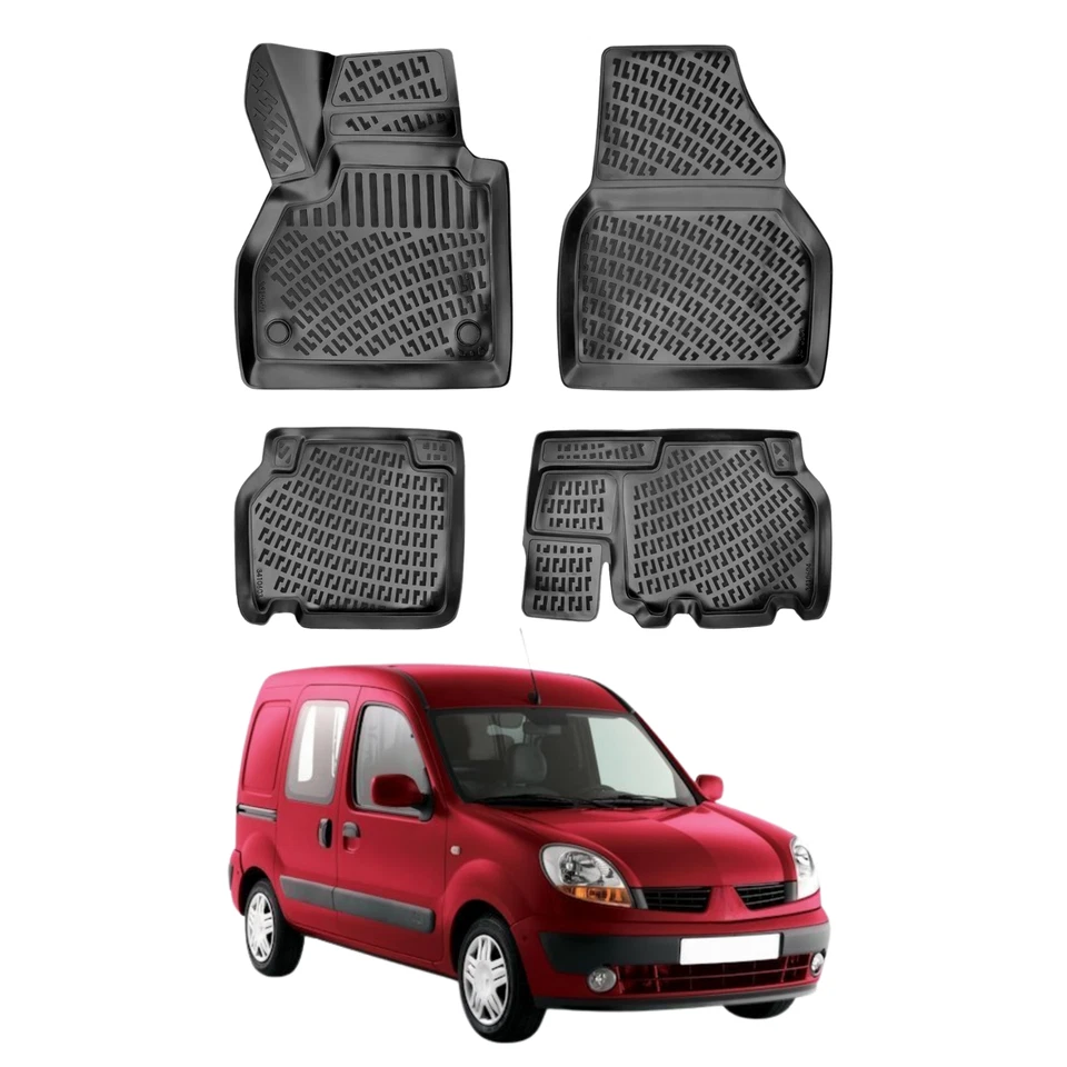 Alfombrillas para Renault Kangoo 2007-2014 | Alfombrilla Custom Fit Negro Foto 1 de 4
