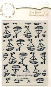 Embossing folder 15x11cm Forever friends retro collection sail on boat good life - Picture 1 of 1