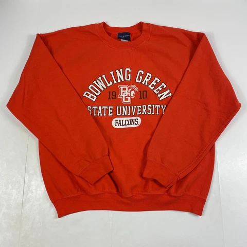 VINTAGE Bowling Green St. Falcons Sweatshirt Mens Large Orange MV Sport Football Cover
