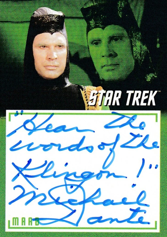 星际迷航 TOS 档案和铭文迈克尔·但丁签名带铭文“听... — 第 1/1 张图片