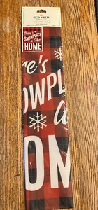 NIP CHRISTMAS GARDEN FLAG FARMHOUSE BUFFALO CHECK THERES SNOWPLACE LIKE HOME - Picture 1 of 3