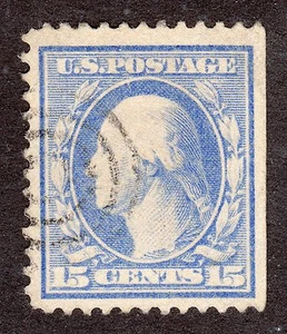 US # 340 (1908) - 15c - Used, Grade: VF/XF George Washington - Picture 1 of 2