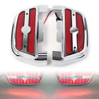 Led Light Passenger Footboard Floor Board Cover Fit Harley Touring Road King Red