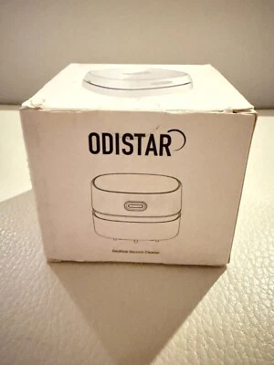 Odistar Desktop Vacuum Cleaner White Mini 360 Office Desk Keyboard Cleaner New  - Image 1 of 4