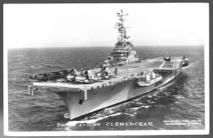 CPSM -- MARINE FRANCAISE . PORTE AVIONS CLEMENCEAU . 924 .K - Picture 1 of 1