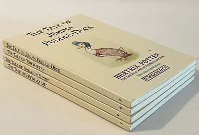 4 Beatrix Potter Original Peter Rabbit Books 1989 1 4 8 9 Tom Jemima Benjamin PB - Image 1 of 4