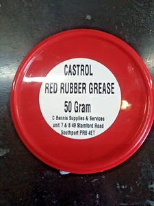 RED RUBBER GREASE 50 gram CASTROL FREE POST, BRAKE CYLINDERS, SEALS, O RINGS - Picture 1 of 1