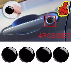 4pcs 20mm Black Car Door Lock Keyhole Protector Stickers Trim Cover Accessories - Picture 1 of 6