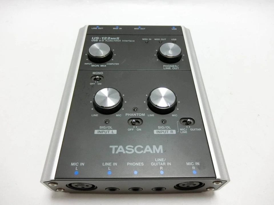 Tascam US-122MK II USB 2.0 2-channel Audio/MIDI Interface ONLY Used TESTED - Image 1 of 3